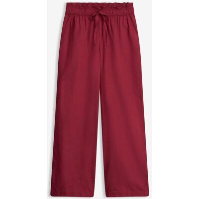 bonprix Palazzo-Hose aus luftigem Leinen-Mixrot 48Damen bonprix Palazzo-Hose aus luftigem Leinen-Mixrot 48Damen