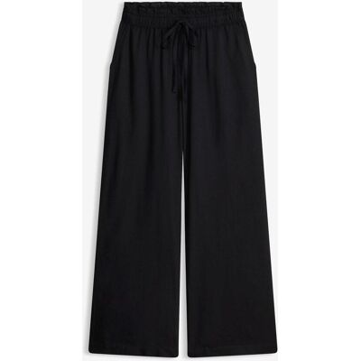 bonprix Palazzo-Hose aus luftigem Leinen-Mixschwarz 40Damen bonprix Palazzo-Hose aus luftigem Leinen-Mixschwarz 40Damen
