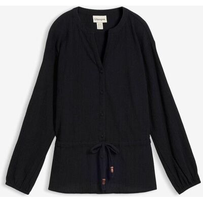 bonprix Bluse aus strukturiertem Crinkleschwarz 44Damen bonprix Bluse aus strukturiertem Crinkleschwarz 44Damen