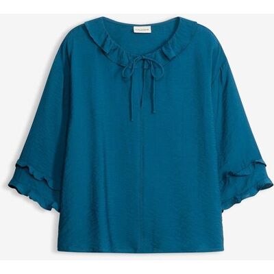 bonprix Boheme Bluse aus feinem Viskose-Mixpetrol 50Damen bonprix Boheme Bluse aus feinem Viskose-Mixpetrol 50Damen
