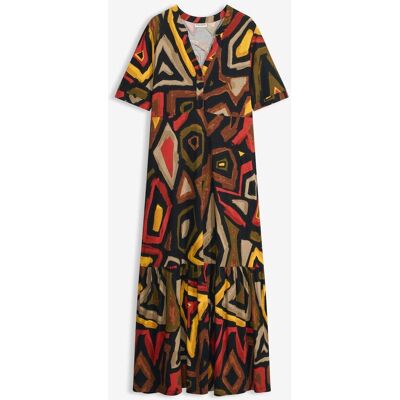 bonprix Maxikleid aus softem Viskose-Mixrot 40Damen bonprix Maxikleid aus softem Viskose-Mixrot 40Damen