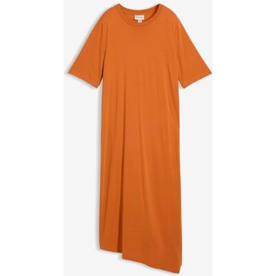 bonprix Shirtkleid mit asymmetrischem Saum aus Modal-Mixorange 40Damen bonprix Shirtkleid mit asymmetrischem Saum aus Modal-Mixorange 40Damen