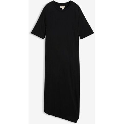 bonprix Shirtkleid mit asymmetrischem Saum aus Modal-Mixschwarz 48Damen bonprix Shirtkleid mit asymmetrischem Saum aus Modal-Mixschwarz 48Damen