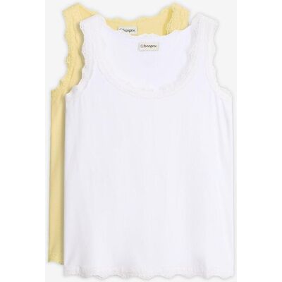 bonprix Top aus softem Viskose-Mix (2er-Pack)gelb 44Damen bonprix Top aus softem Viskose-Mix (2er-Pack)gelb 44Damen