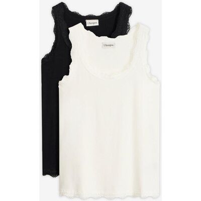 bonprix Top aus softem Viskose-Mix (2er-Pack)schwarz 40Damen bonprix Top aus softem Viskose-Mix (2er-Pack)schwarz 40Damen