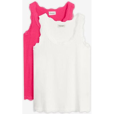 bonprix Top aus softem Viskose-Mix (2er-Pack)pink 44Damen bonprix Top aus softem Viskose-Mix (2er-Pack)pink 44Damen