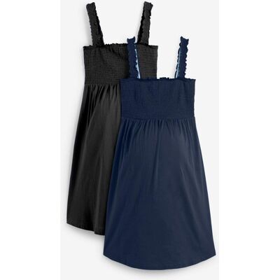bonprix Umstandskleider aus Bio-Baumwolle (2er Pack)blau 44Damen bonprix Umstandskleider aus Bio-Baumwolle (2er Pack)blau 44Damen