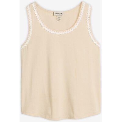 bonprix Tanktop mit Seidenanteilbeige 40Damen bonprix Tanktop mit Seidenanteilbeige 40Damen