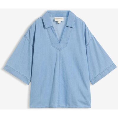 bonprix Jeans-Tunikabluse aus Bio-Baumwolleblau 52Damen bonprix Jeans-Tunikabluse aus Bio-Baumwolleblau 52Damen