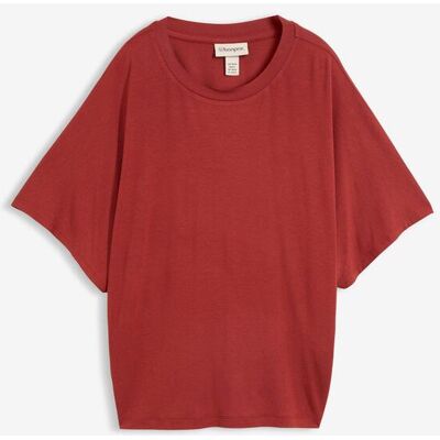 bonprix T-Shirt aus Viskose-Mixrot 40Damen bonprix T-Shirt aus Viskose-Mixrot 40Damen