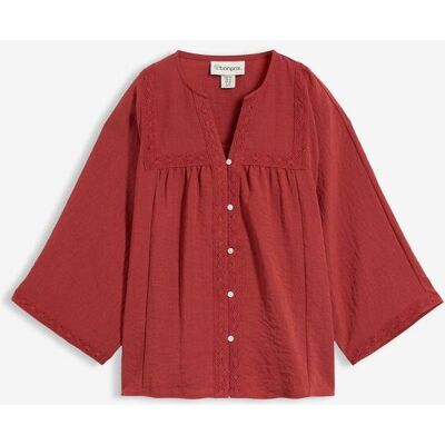 bonprix Bluse aus Viskose-Mixrot 42Damen bonprix Bluse aus Viskose-Mixrot 42Damen