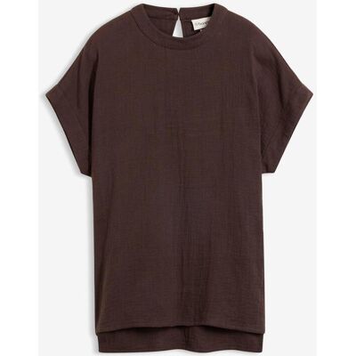 bonprix Bluse aus softem Musselinbraun 44Damen bonprix Bluse aus softem Musselinbraun 44Damen