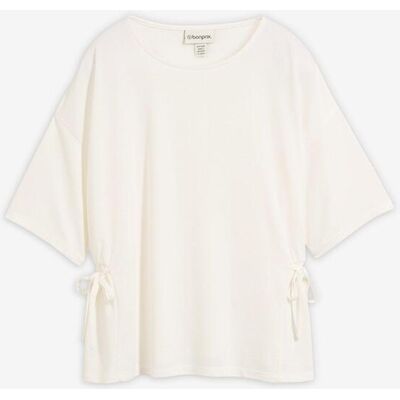 bonprix T-Shirt aus softem Viskose-Mixweiß 48Damen bonprix T-Shirt aus softem Viskose-Mixweiß 48Damen