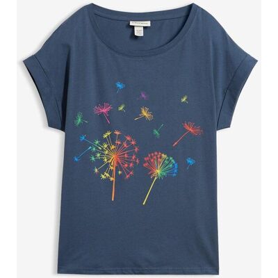 bonprix T-Shirt mit floralem Printblau 52Damen bonprix T-Shirt mit floralem Printblau 52Damen