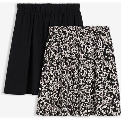 bonprix Jersey-Rock (2er Pack)schwarz 56Damen bonprix Jersey-Rock (2er Pack)schwarz 56Damen