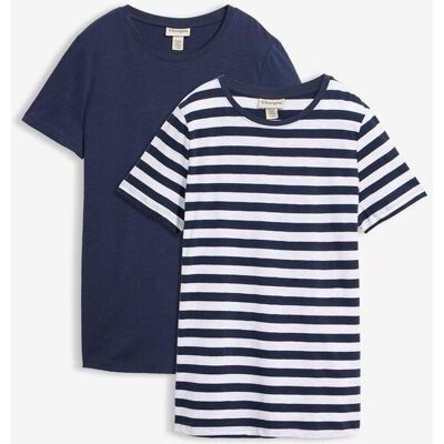 bonprix Rundhals-T-Shirt (2er Pack)weiß 52Damen bonprix Rundhals-T-Shirt (2er Pack)weiß 52Damen