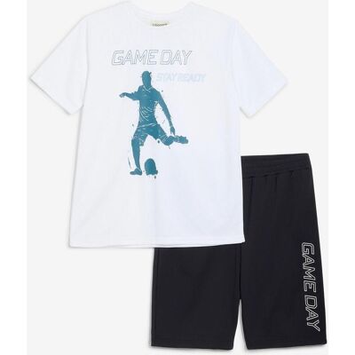 bonprix Sport T-Shirt und Bermuda aus schnell trockneten Material (2-tlg.Set)weiß 176Knaben bonprix Sport T-Shirt und Bermuda aus schnell trockneten Material (2-tlg.Set)weiß 176Knaben