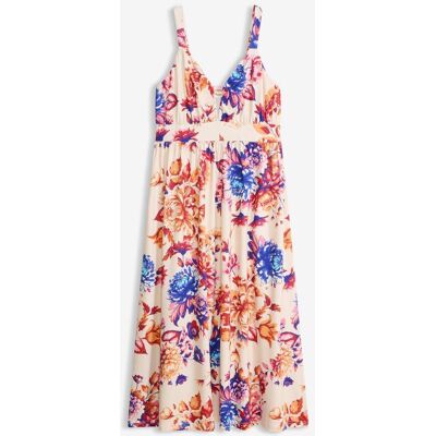 bonprix Maxikleid mit tiefem Ausschnittbeige 40Damen bonprix Maxikleid mit tiefem Ausschnittbeige 40Damen