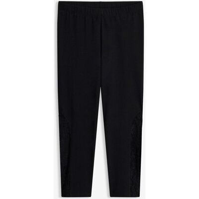bonprix Capri-Leggings mit Spitzeschwarz 36Damen bonprix Capri-Leggings mit Spitzeschwarz 36Damen