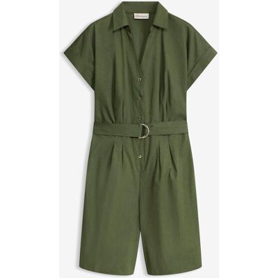 bonprix Jumpsuit mit Bindegürtelgrün 46Damen bonprix Jumpsuit mit Bindegürtelgrün 46Damen