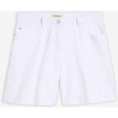 bonprix Shorts mit Lochstickereiweiß 36Damen bonprix Shorts mit Lochstickereiweiß 36Damen