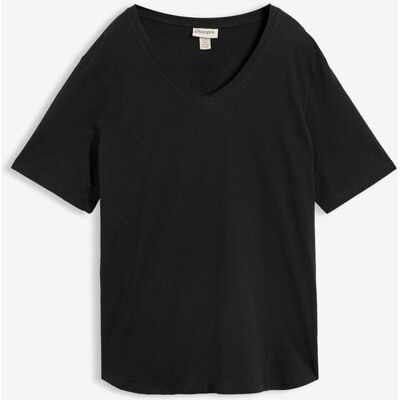 bonprix Weites T-Shirt aus Bio-Baumwolleschwarz 36Damen bonprix Weites T-Shirt aus Bio-Baumwolleschwarz 36Damen