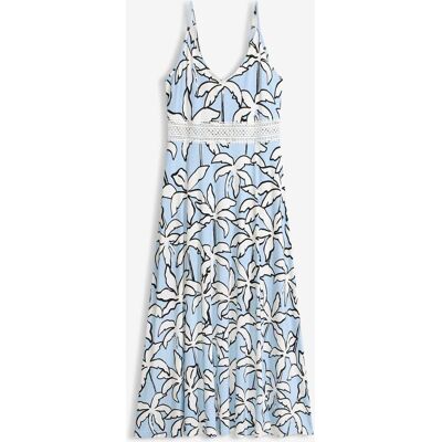 bonprix Maxikleid mit Spitzeneinsatzblau 36Damen bonprix Maxikleid mit Spitzeneinsatzblau 36Damen