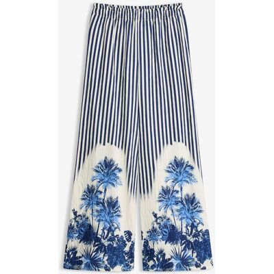 bonprix Palazzo-Hose aus fließendem Viskose-Mixblau 50Damen bonprix Palazzo-Hose aus fließendem Viskose-Mixblau 50Damen