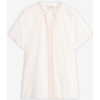 bonprix Viskose-Tunika mit Crinkle-Effektweiß 50Damen bonprix Viskose-Tunika mit Crinkle-Effektweiß 50Damen