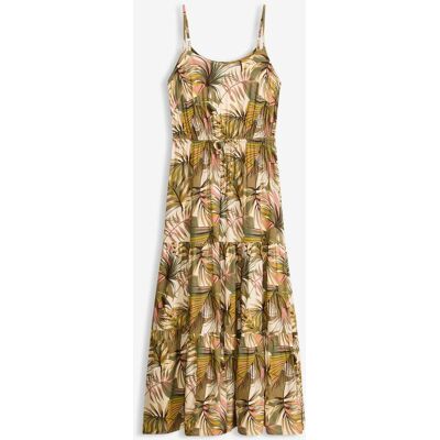 bonprix Maxikleid aus fließender Viskosegrün 50Damen bonprix Maxikleid aus fließender Viskosegrün 50Damen