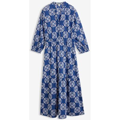 bonprix Weites Maxikleid aus reiner Baumwolleblau 42Damen bonprix Weites Maxikleid aus reiner Baumwolleblau 42Damen
