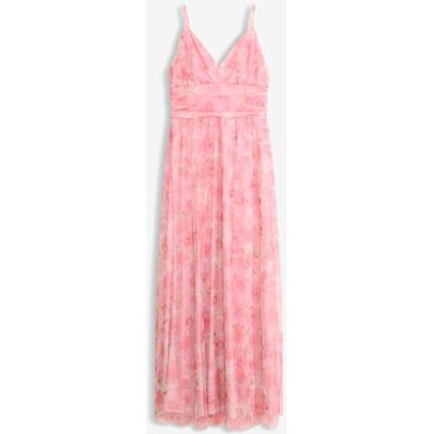 bonprix Maxikleid aus zartem Tüll mit Drapierungweiß 42Damen bonprix Maxikleid aus zartem Tüll mit Drapierungweiß 42Damen