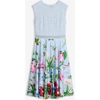 bonprix Midikleid mit Spitzeblau 46Damen bonprix Midikleid mit Spitzeblau 46Damen
