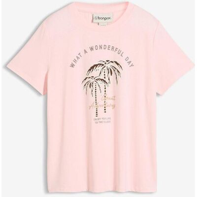 bonprix T-Shirt mit Motivprintrosa 40Damen bonprix T-Shirt mit Motivprintrosa 40Damen