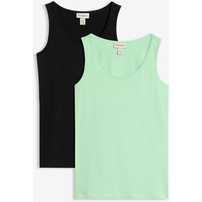 bonprix Tanktop (2er-Pack)grün 44Damen bonprix Tanktop (2er-Pack)grün 44Damen