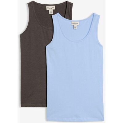 bonprix Tanktop (2er-Pack)blau 56Damen bonprix Tanktop (2er-Pack)blau 56Damen