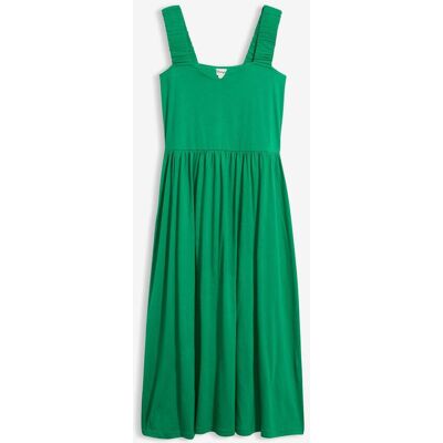 bonprix Shirtkleid mit leicht ausgestelltem Saum aus Baumwoll-Viskose-Mixgrün 52Damen bonprix Shirtkleid mit leicht ausgestelltem Saum aus Baumwoll-Viskose-Mixgrün 52Damen