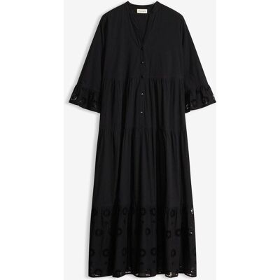 bonprix Maxikleid aus reiner Baumwolleschwarz 36Damen bonprix Maxikleid aus reiner Baumwolleschwarz 36Damen