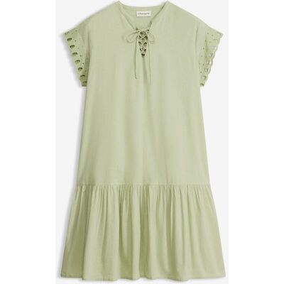bonprix Tunika-Kleid aus reiner Baumwollegrün 52Damen bonprix Tunika-Kleid aus reiner Baumwollegrün 52Damen