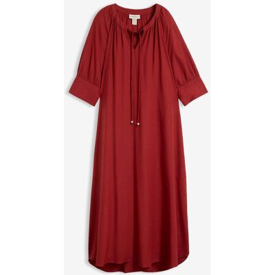 bonprix Tunika-Kleid aus fließender Viskoserot 38Damen bonprix Tunika-Kleid aus fließender Viskoserot 38Damen