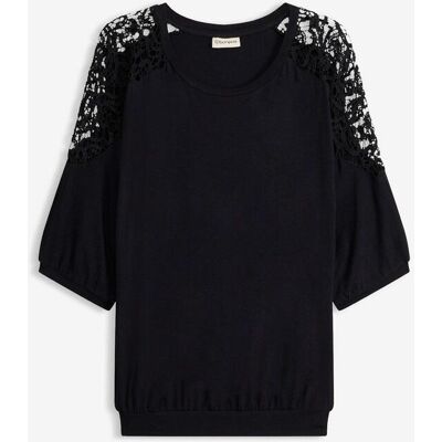 bonprix Oversize-Shirt aus Viskose-Mixschwarz 32Damen bonprix Oversize-Shirt aus Viskose-Mixschwarz 32Damen