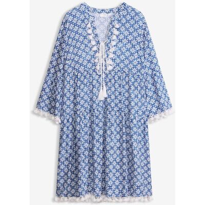 bonprix Tunika-Kleid aus softer Viskoseblau 54Damen bonprix Tunika-Kleid aus softer Viskoseblau 54Damen