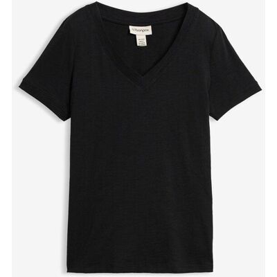 bonprix T-Shirt aus reiner Baumwolleschwarz 56Damen bonprix T-Shirt aus reiner Baumwolleschwarz 56Damen