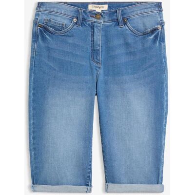 bonprix Jeans Bermuda Mid Waist, Bequembundblau 56Damen bonprix Jeans Bermuda Mid Waist, Bequembundblau 56Damen