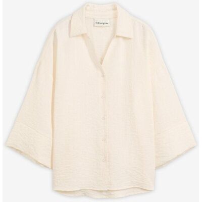 bonprix Oversize-Bluse aus Viskose-Mixweiß 36Damen bonprix Oversize-Bluse aus Viskose-Mixweiß 36Damen