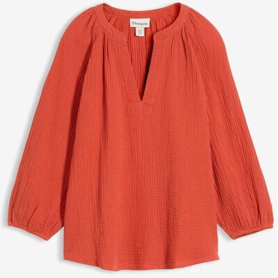 bonprix Oversize-Bluse aus Musselinrot 40Damen bonprix Oversize-Bluse aus Musselinrot 40Damen