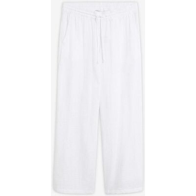 bonprix Palazzo-Hose aus luftigem Musselinweiß 52Damen bonprix Palazzo-Hose aus luftigem Musselinweiß 52Damen