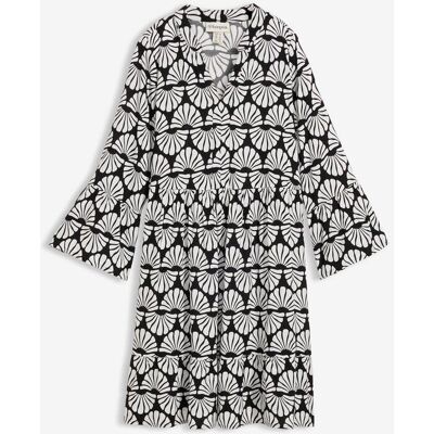 bonprix Tunika-Kleid aus fließender Viskoseweiß 46Damen bonprix Tunika-Kleid aus fließender Viskoseweiß 46Damen