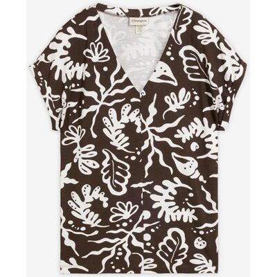 bonprix T-Shirt aus reiner Bio-Baumwollebraun 36Damen bonprix T-Shirt aus reiner Bio-Baumwollebraun 36Damen