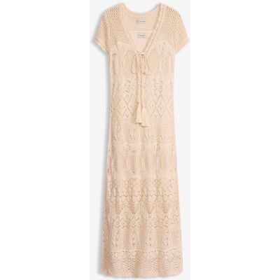bonprix Strickkleid mit Ajour-Musterbeige 36Damen bonprix Strickkleid mit Ajour-Musterbeige 36Damen